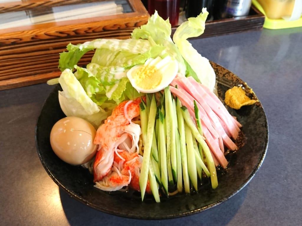 日野駅近くのめん匠の冷やし中華