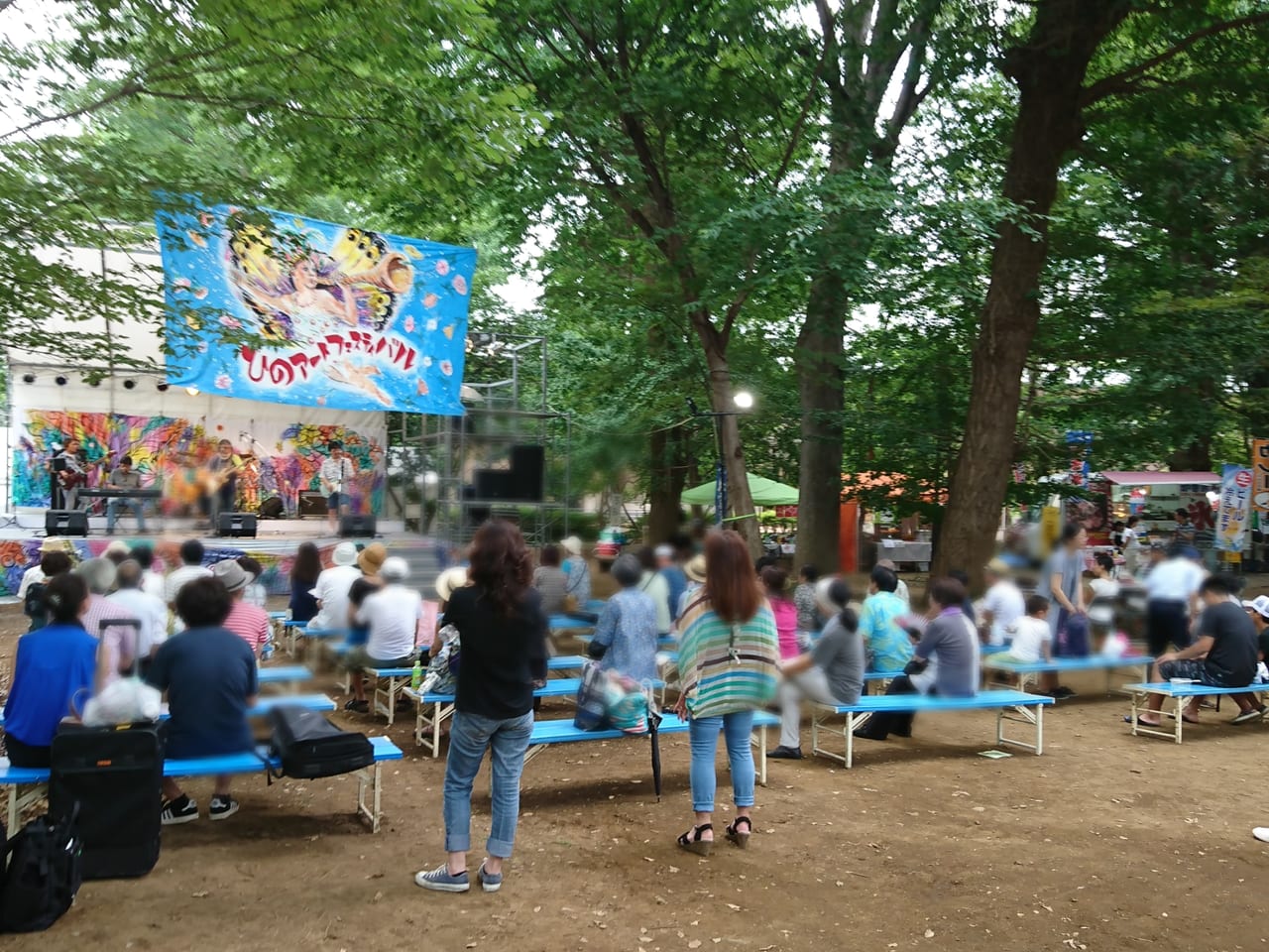 2019年に開催されたひのアートフェスティバルの野外ステージの様子
