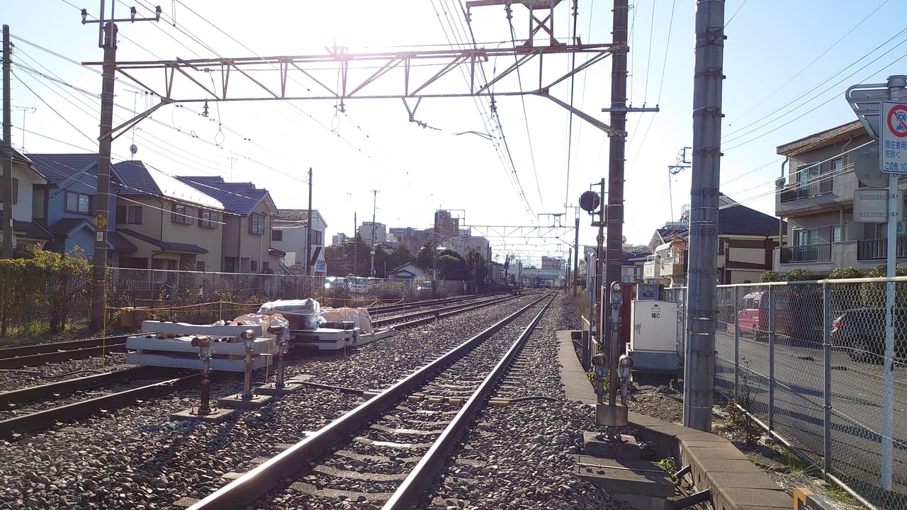 豊田駅から東側の踏切からの線路