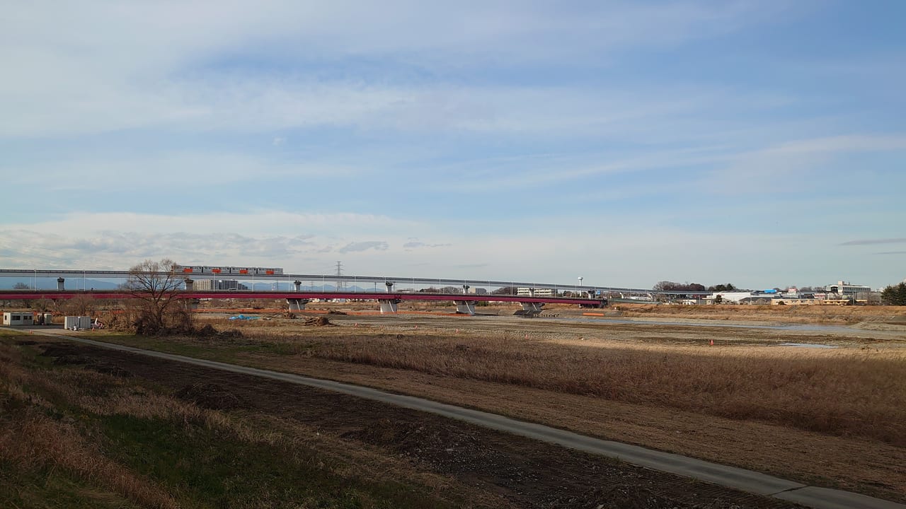 2020年1月16日日野橋の復旧工事の様子