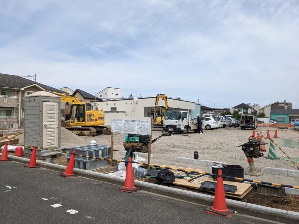 華屋与兵衛跡地　工事中