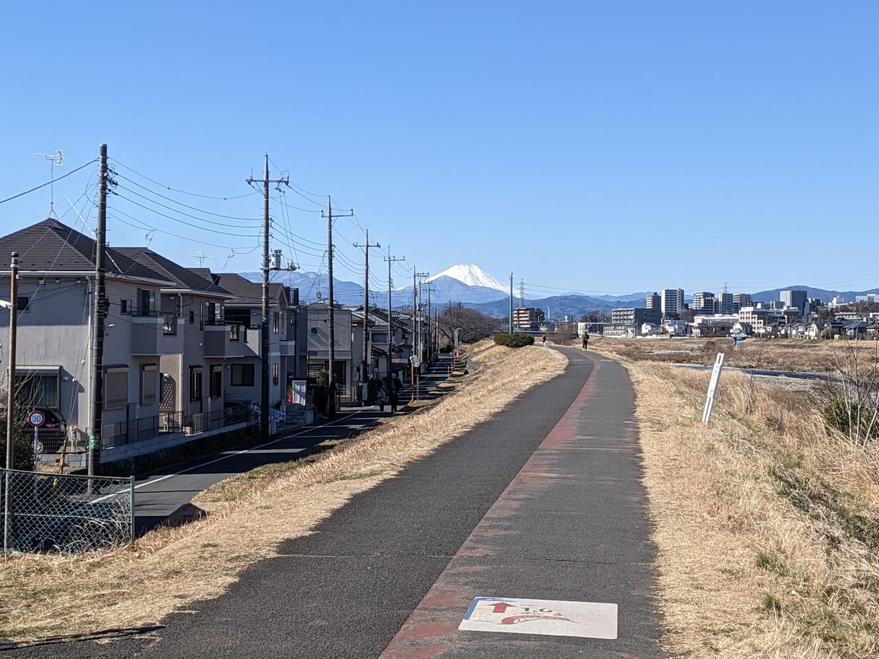 浅川からの富士山