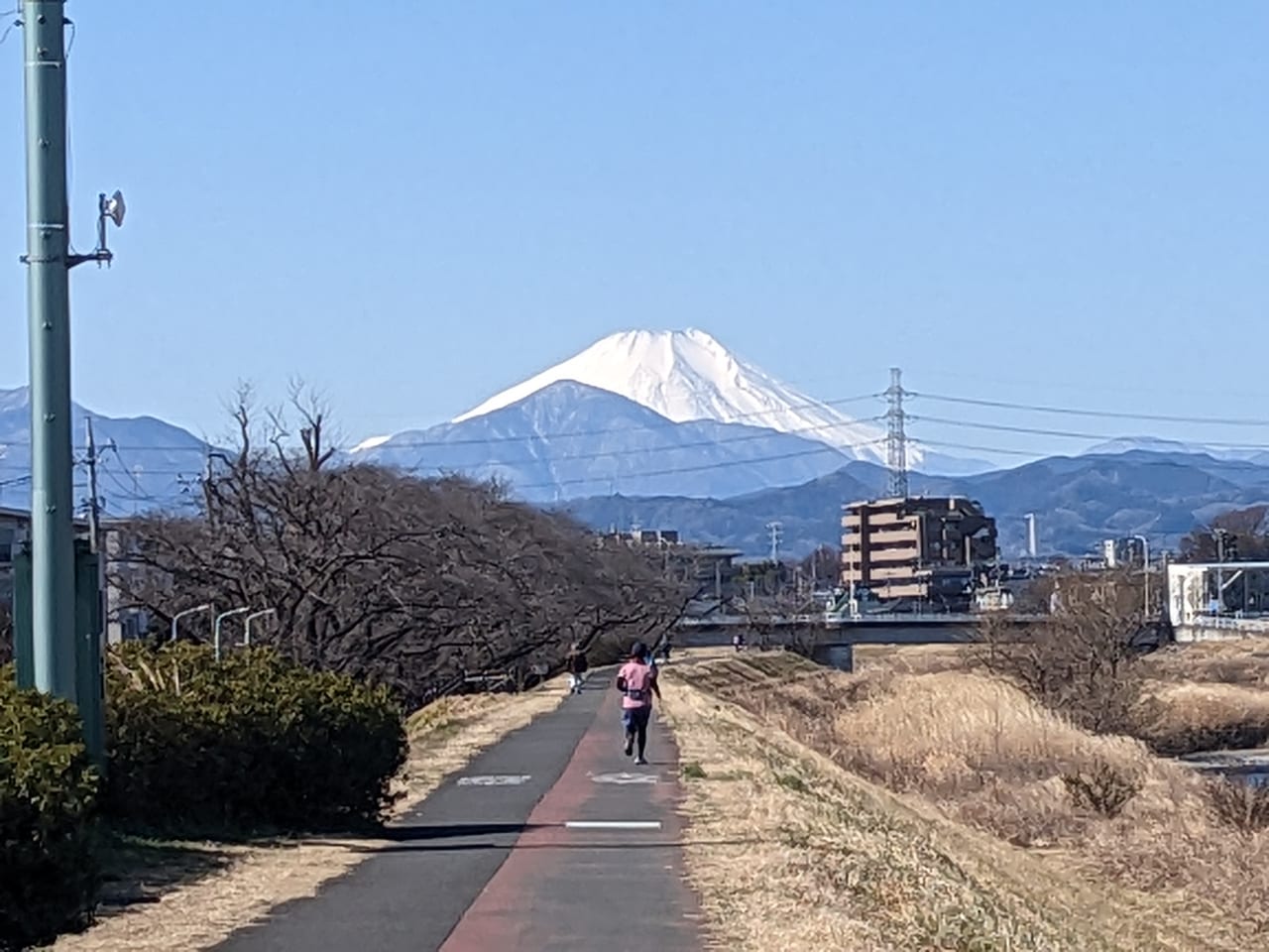 浅川からの富士山