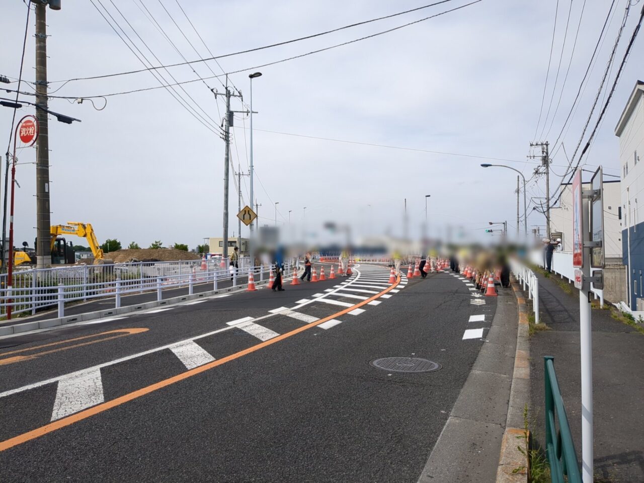 日野橋　仮橋架替