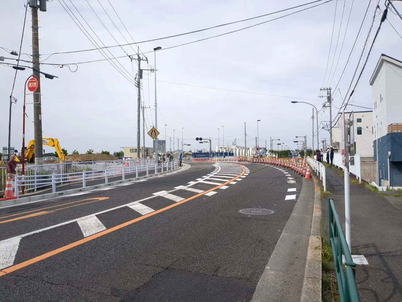 日野橋　仮橋架替