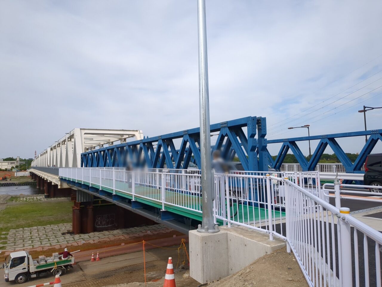 日野橋　仮橋架替
